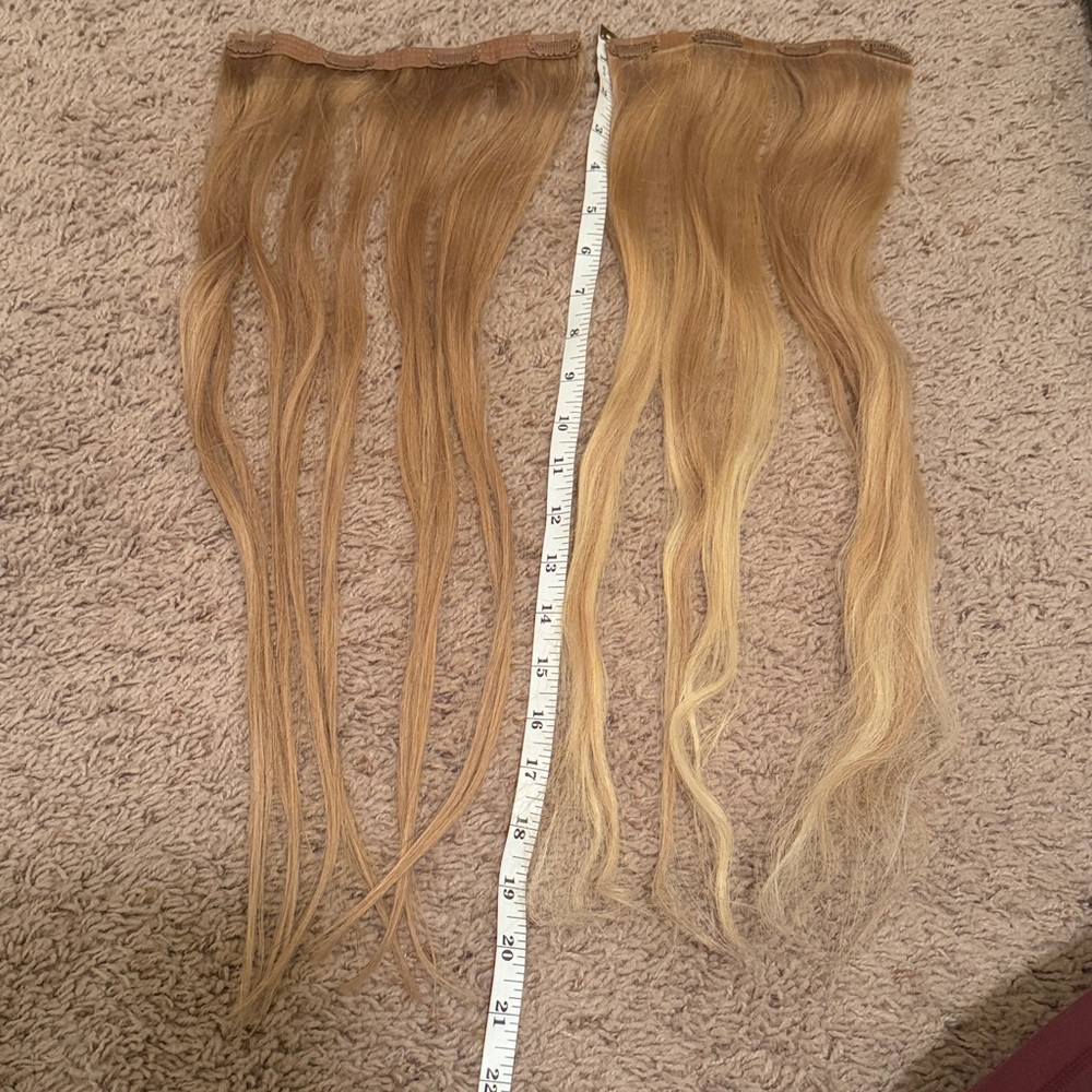 2 Luxy Remy Hair Beige Blonde Clip In Hair extensions - Picture 2 of 2